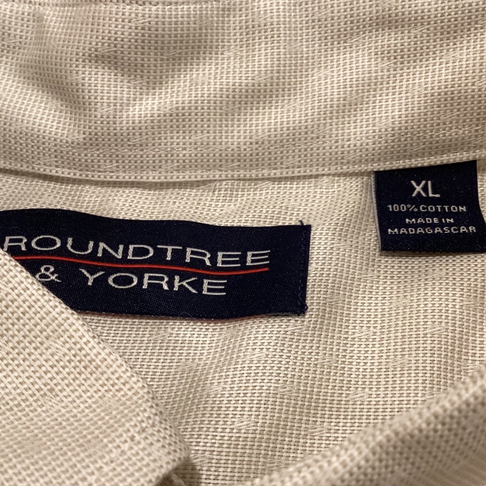 Rountree & York NWT Short Sleeve, Button Up, Collar Shirt, Men's XL, 100% Cotton - Picture 6 of 6